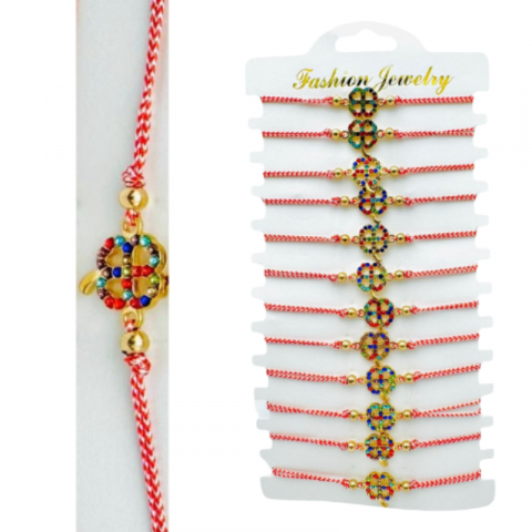 Martisor Bratara - Set 12 Bratari reglabile Martisor, Trifoi Norocos, model 2025
