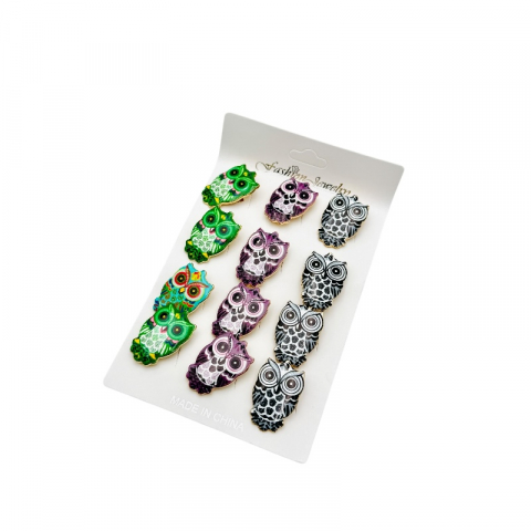 Set 12 brose Martisor, Bufnite dragalase colorate, editie 2025 [2]