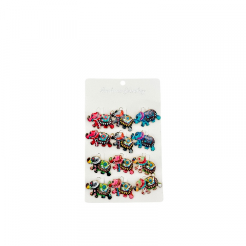 Martisoare - Set 12  Brose Martisor, Elefant multicolor, editie 2025