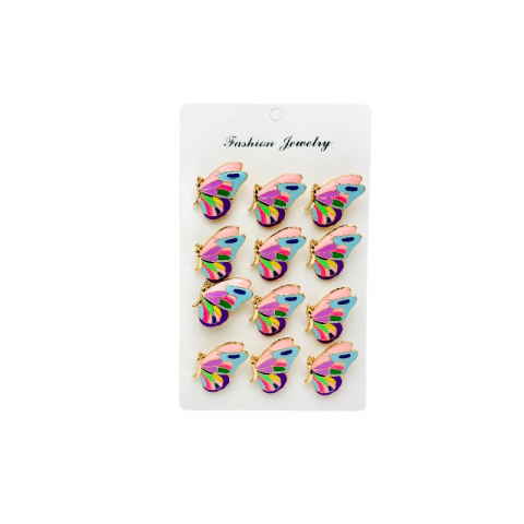 Set 12 brose Martisor, Fluturasi dragalasi multicolor, editie 2025 [1]