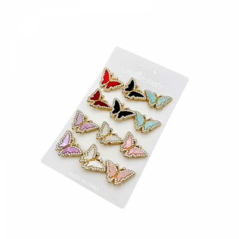 Set 12 brose Martisor, Fluturi dragalasi viu colorati, editie 2025 [2]