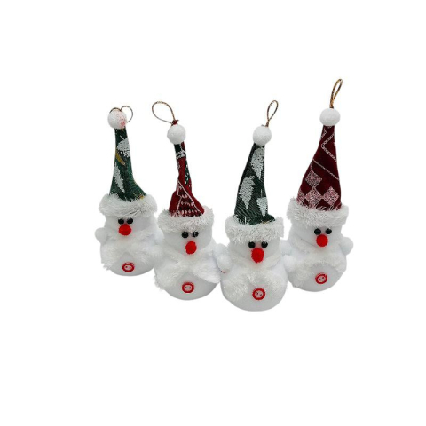 Articole pentru Craciun - Set 12 decoratiuni Craciun oameni de zapada, culori mixte 17.5 cm
