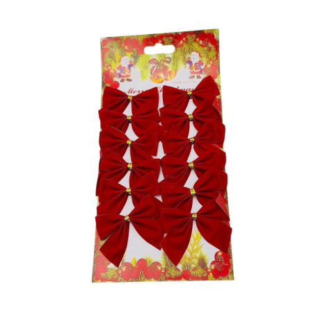 Set 12 fundite Craciun, rosu intens  – pentru brad, 23x11.5cm [2]