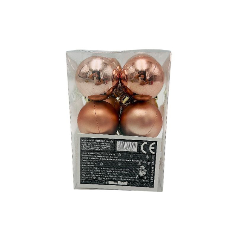 Set 12 globuri de Craciun pentru brad – 12x8x8cm, nuanta rose delicat [2]