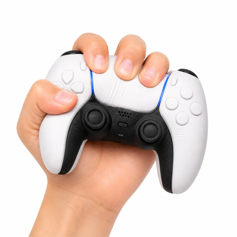 Set 12 Squishy Controller Alb Antistres, 15 cm - Jucării Soft Slow Rising pentru Copii și Gameri [1]