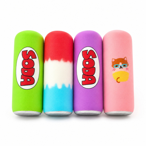 Jucarii antistres si senzoriale - Set 12 Squishy Soda Can Antistres Slow Rising 15cm, super soft, culoare aleatorie