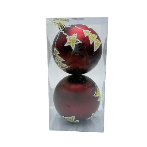 Globuri - Set 2 globuri de Craciun pentru brad – 19.5x9.5x9.5cm