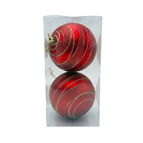 Globuri - Set 2 globuri de Craciun pentru brad – 19.5x9.5x9.5cm, 