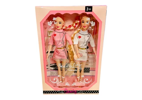 Jucarii, Copii & Bebe - Set 2 Papusi Doctorite Beauty Girl, 31×22cm, 