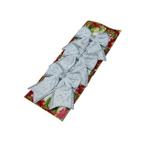 Set 3 fundite Craciun cu sclipici  – pentru brad, 35x13cm [1]
