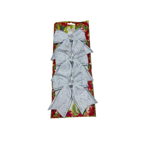 Set 3 fundite Craciun cu sclipici  – pentru brad, 35x13cm [2]