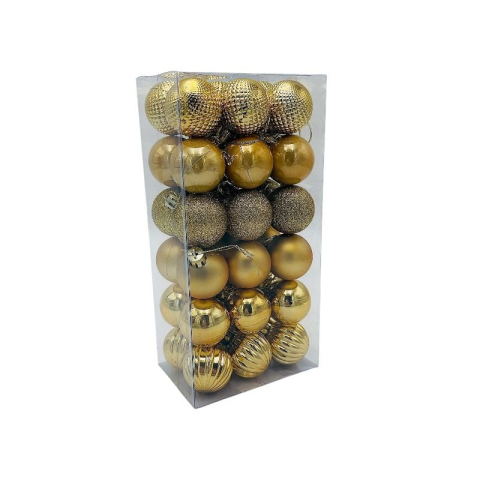 Set 36 globuri de Craciun pentru brad – 22x11x8cm, nuanta auriu [2]