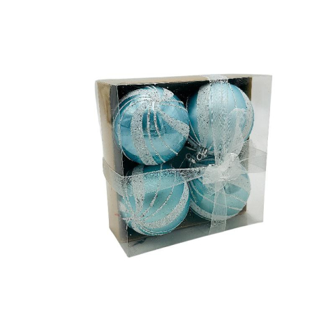 Set 4 globuri de Craciun pentru brad – 16x16x7cm, nuanta baby blue [1]