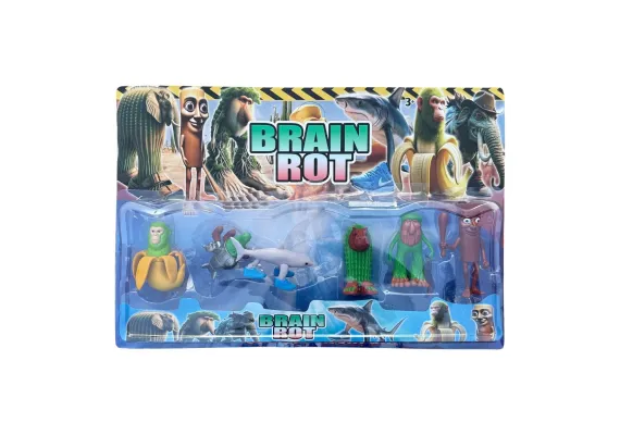 Jucarii, Copii & Bebe - Set 6 figurine brainrot, multicolor, 