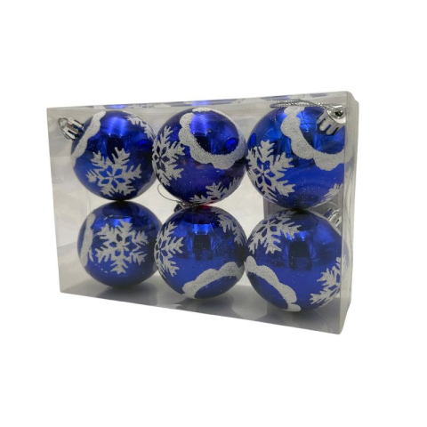 Set 6 globuri de Craciun pentru brad – 17x12x6cm, nuanta albastru regal [1]