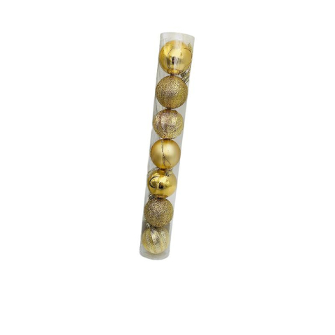 Set 7 globuri de Craciun pentru brad – 40x6x6cm, nuanta auriu [2]