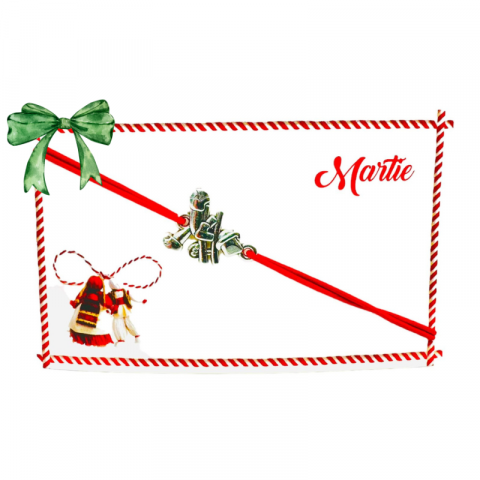 Set de 5 bratari reglabile Martisor, cu snur elastic si pandantiv Cosar Norocos – model 2025 [1]