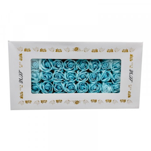 Set de 50 Trandafiri din Săpun Parfumat, baby blue – Eleganță și Profitabilitate [1]