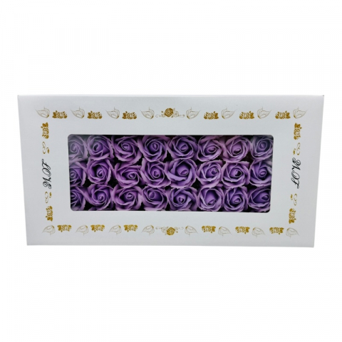 Set de 50 Trandafiri din Săpun Parfumat, lila – Eleganță și Profitabilitate [1]