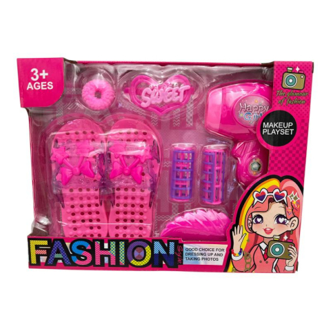 Set de infrumusetare pentru fetite Roz cu accesorii, din plastic – joc de rol creativ si distractiv,  [1]