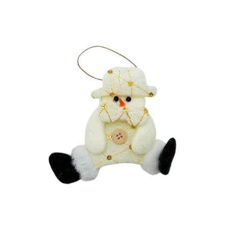 Set 3 decoratiuni agatatoare pentru brad Craciun Mos Craciun, Ren si Om de Zapada – 14x13 cm [4]