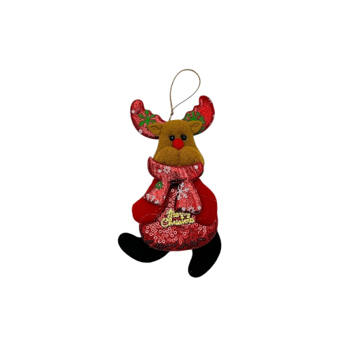 Set 3 decoratiuni agatatoare pentru brad Craciun Mos Craciun, Ren si Om de Zapada – 17x8 cm [4]