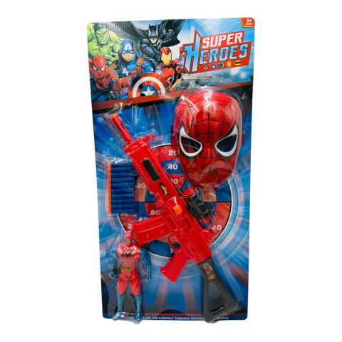 Set Jucarii Supereroi cu Pusca, Masca si Figurina, 51x18.2 cm - Actiune si Distractie!  [1]