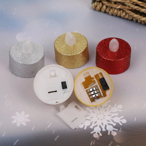 Lumanare,  1buc,  LED decorative tip pastilă 1buc Ø3.7 cm – efect flacără caldă [2]