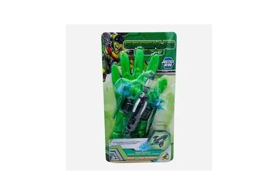 Baieti - Set mănușă si lansator, super hero, verde, 