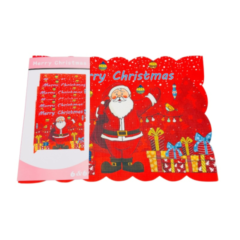 Articole pentru Craciun - Naproane Craciun Merry Christmas cu Mos Craciun 1buc –  model festiv, 45x30 cm