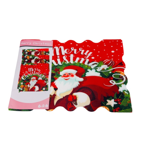 Articole pentru Craciun - Naproane Craciun Merry Christmas cu Mos Craciun 1buc–  model festiv, 45x30 cm