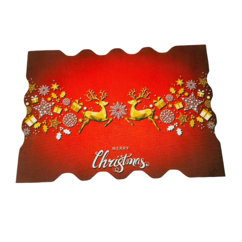Set naproane Craciun Merry Christmas cu reni aurii si cadouri – , 45x30 cm [2]