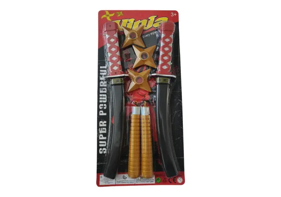 Jucarii, Copii & Bebe - Set Ninja de jucarie, Super Powerfull, 46×22cm, +3ani,  