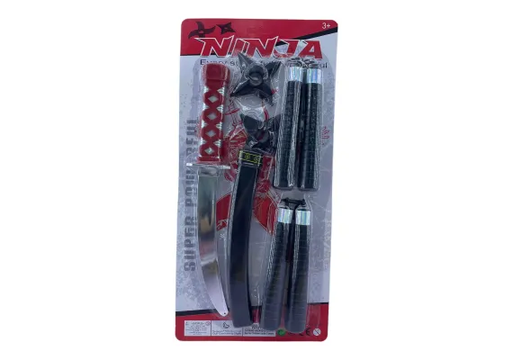 Jucarii, Copii & Bebe - Set Ninja de jucarie, Super Powerfull, 46×22cm, +3ani,  