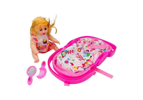 Bebelusi - Set papusa cu scaunele auto si accesorii, 45×24cm, +3ani,  