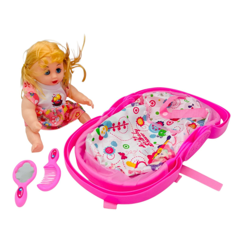 Set papusa cu scaunele auto si accesorii, 45×24cm, +3ani,   [1]
