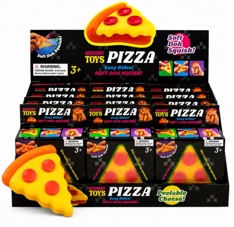 Jucarii antistres si senzoriale - Squishy Antistres in forma de Pizza pentru Copii - Jucărie Moale și Elastică