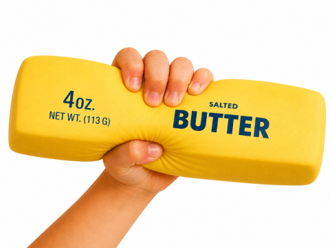 Squishy Butter Slow Rising 23 cm - Jucărie Antistres Moale și Relaxantă pentru Copii și Adulți [1]