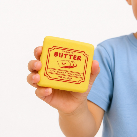 Squishy Butter Slow Rising 7x7 cm - Jucărie Antistres Moale și Relaxantă pentru Copii [1]