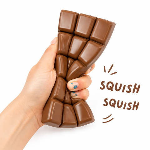 Squishy Ciocolata Slow Rising Antistres 16x7cm Jucarie Moale Relaxanta [3]