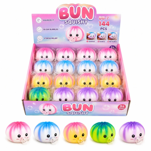 Jucarii antistres si senzoriale - Squishy Dumpling pentru Copii - Jucărie Moale și Elastică Tip Bubble Squishy