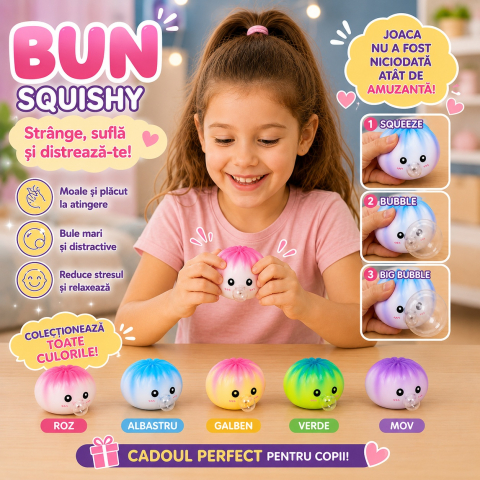 Squishy Dumpling pentru Copii - Jucărie Moale și Elastică Tip Bubble Squishy [1]