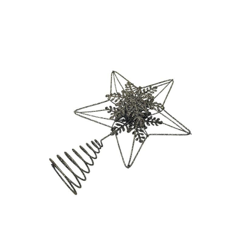 Steluta varf de brad auriu delicat, aspect deosebit, 20x13cm [1]