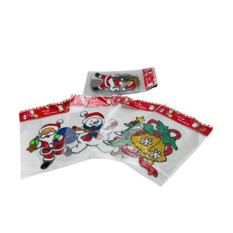 Articole pentru Craciun - Sticker din silicon Craciun pentru geam/oglinda, modele diverse, 24x20cm