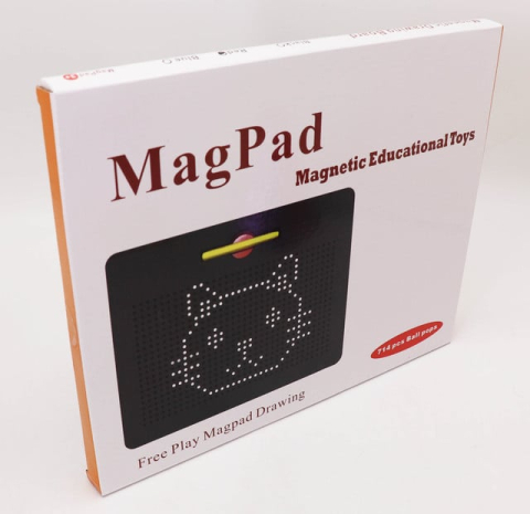 Tabla magnetica pentru desen cu bilute metalice, 714 piese, 32×26.5×2cm, +3ani,   [3]