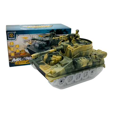 Tanc de Lupta cu Lumini si Sunete, 22x12.5x9 cm - Jucarie Interactiva pentru Aventuri Militare  [1]