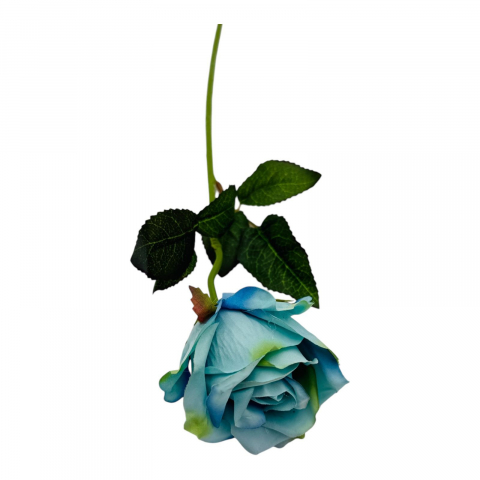 Trandafir Artificial elegant, 51cm, calitate superioara, albastru azur [2]