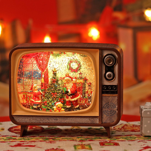 TV luminos muzical de Crăciun LED cu efecte de zăpadă și melodii [2]