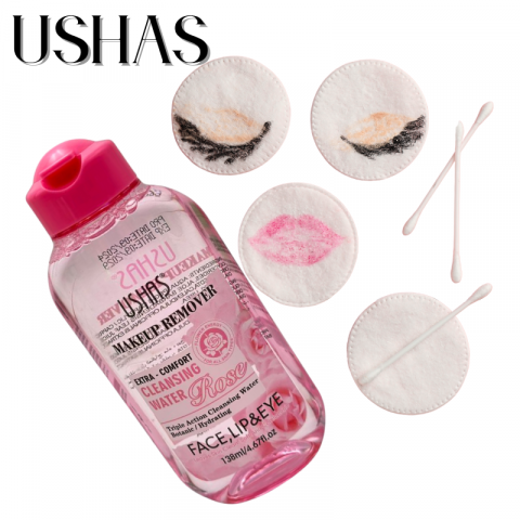 Ingrijire Fata si Corp - Ushas Cleansing Water cu Trandafiri 138ml – Demachiant Botanic Fata, Ochi si Buze, BaoBao