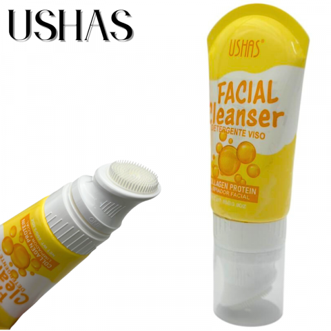 Ingrijire Fata si Corp - Ushas Gel Curatare Fata cu Colagen 85g – Cleanser cu Proteina de Colagen pentru Ten Ferm, BaoBao